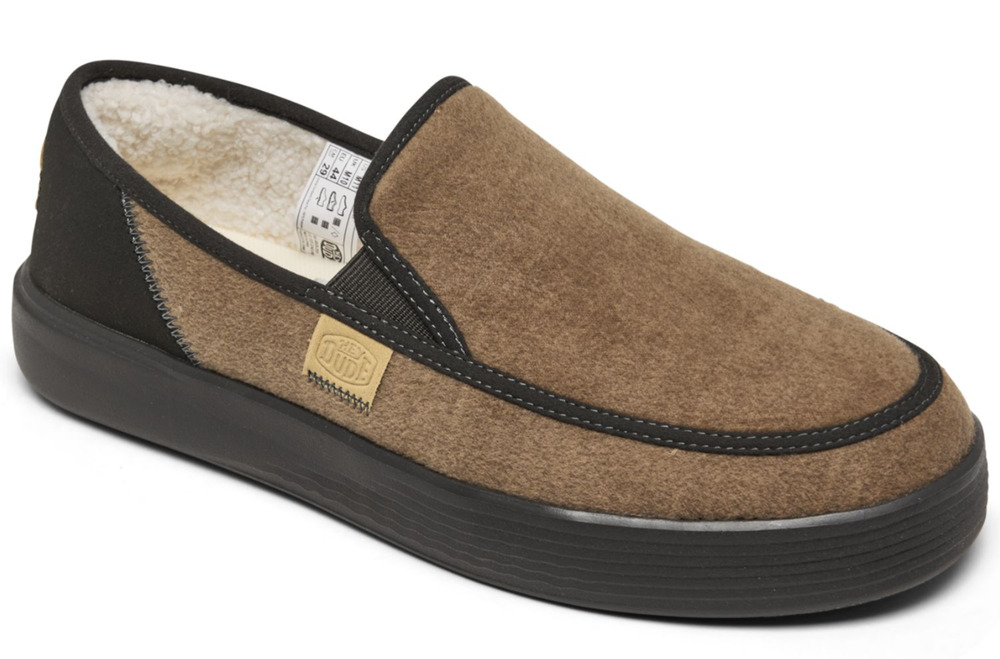 Heydude Men's Sunapee Warmth Casual Slip-On Moccasin Sneakers Brown Size 8